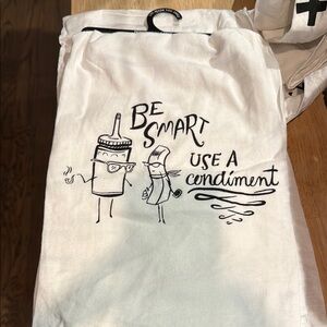 Primitives by Kathy White Kitchen Towel with Black Print